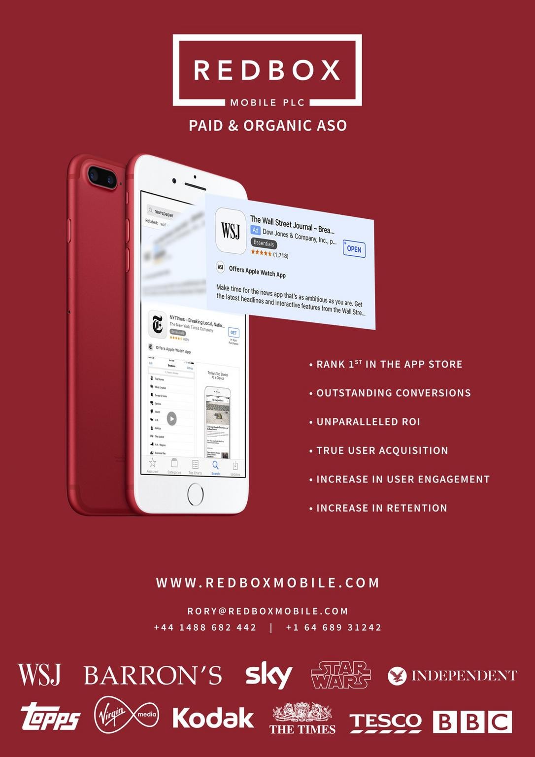 “Paid and Organic App Store Optimization (ASO) from Redbox Mobile PLC”