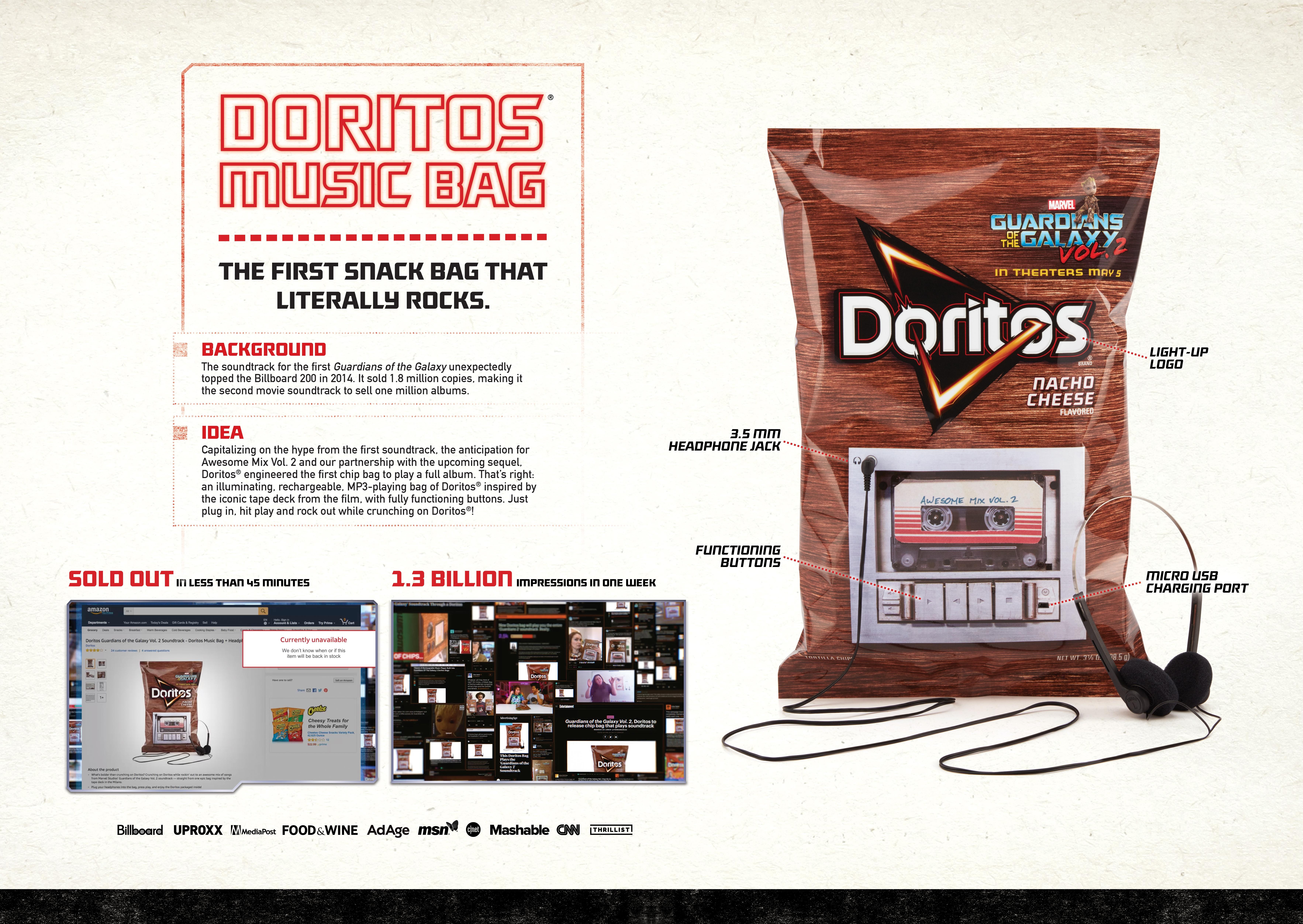 Doritos Guardians of the Galaxy Vol. 2 Music Bag