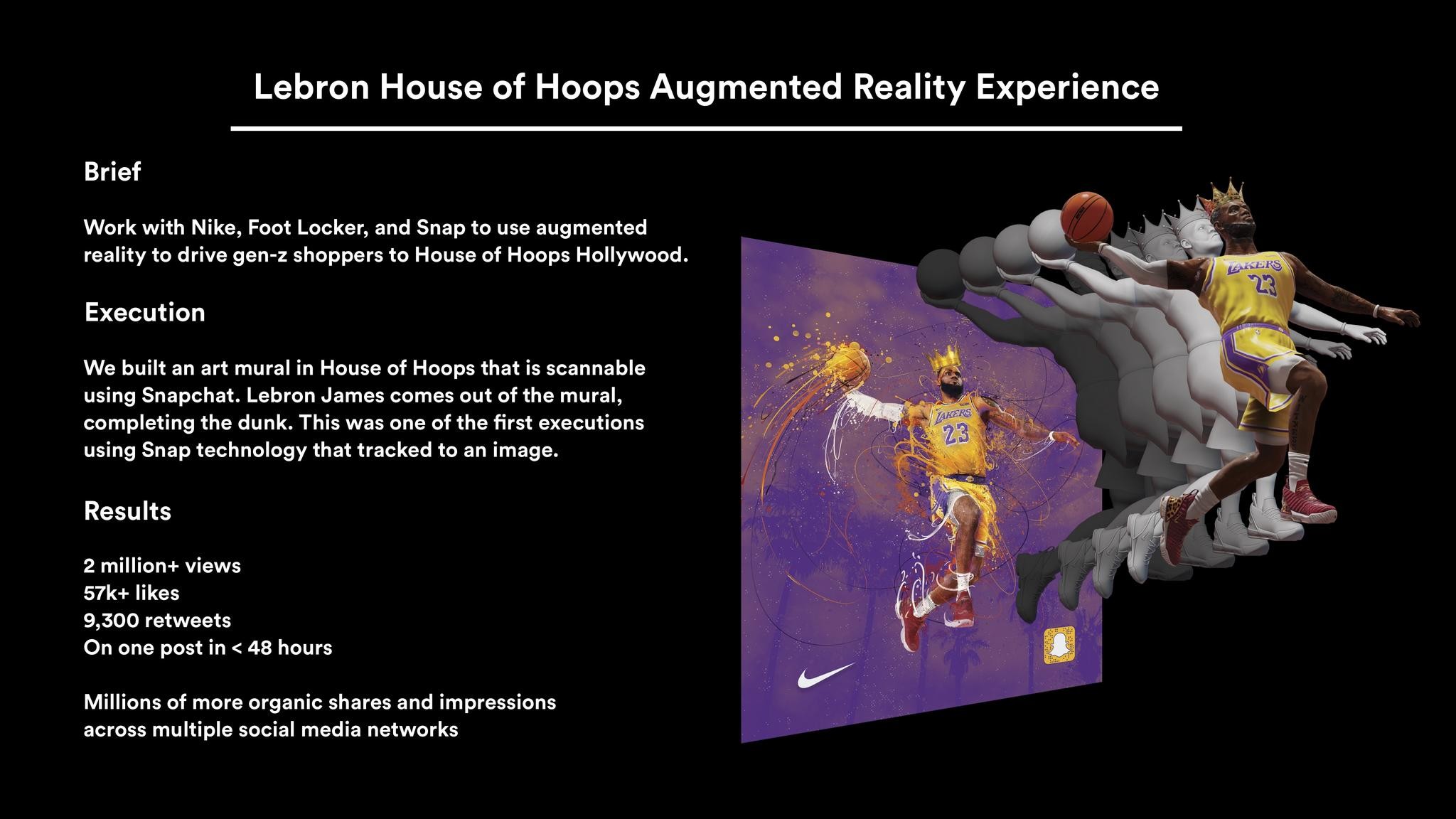 Lebron House of Hoops Augmented Reality Experience