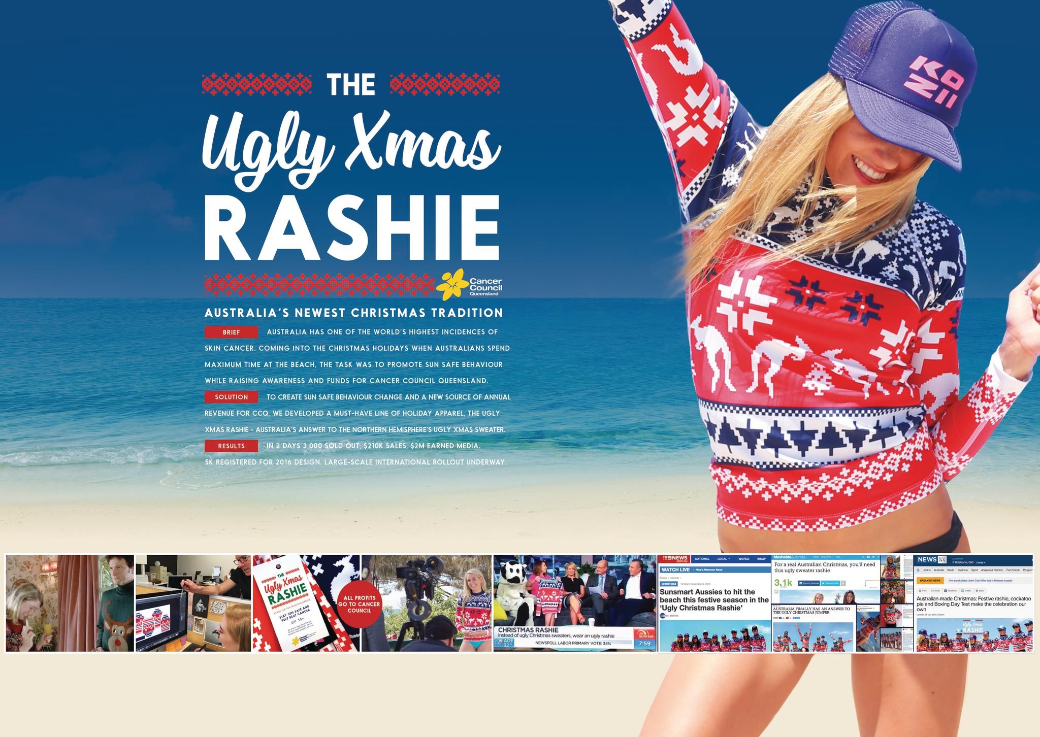 CANCER COUNCIL UGLY XMAS RASHIE Entry THE WORK