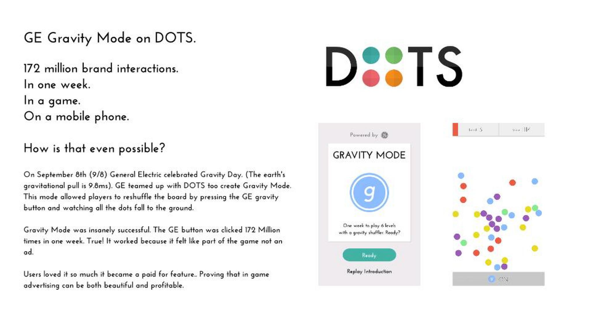 GRAVITY MODE ON DOTS