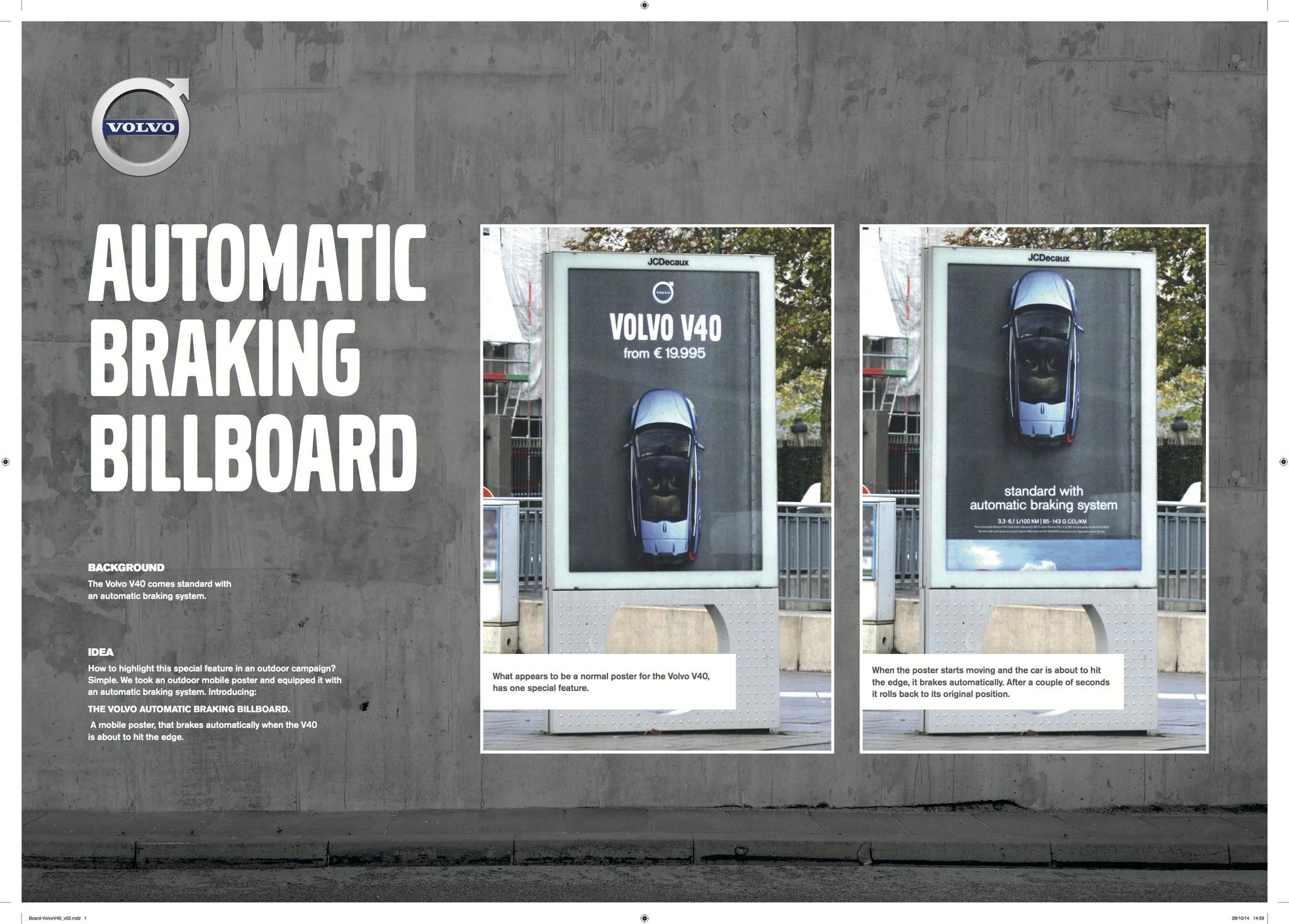 AUTOMATIC BRAKING BILLBOARD