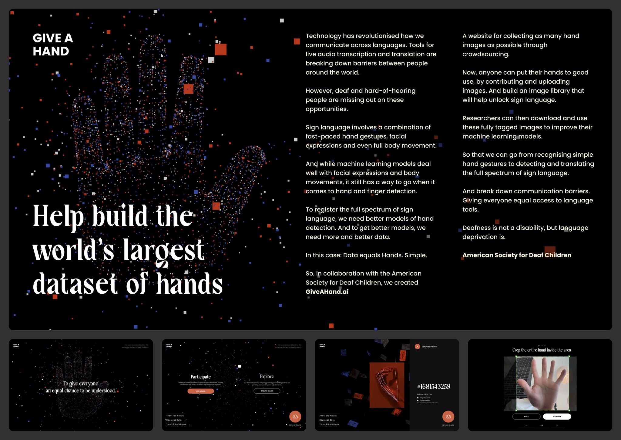 GIVE A HAND - BUILDING THE WORLD’S LARGEST OPEN-SOURCE IMAGE LIBRARY OF HANDS