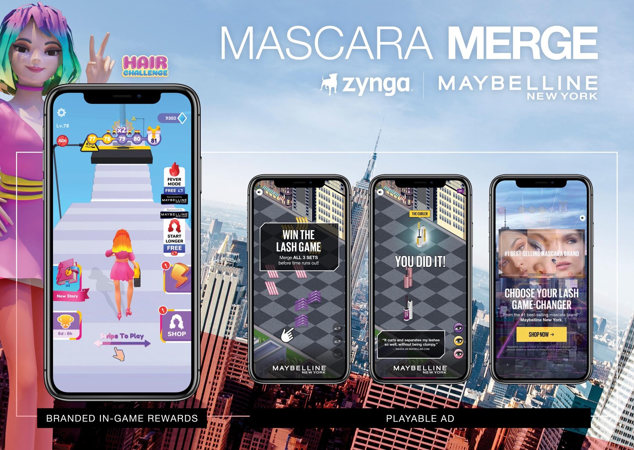 Maybelline NY 'Mascara Merge' Playable Ad