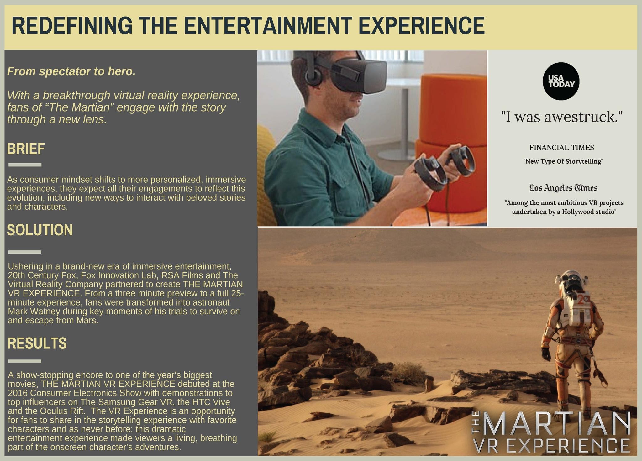 THE MARTIAN VR EXPERIENCE