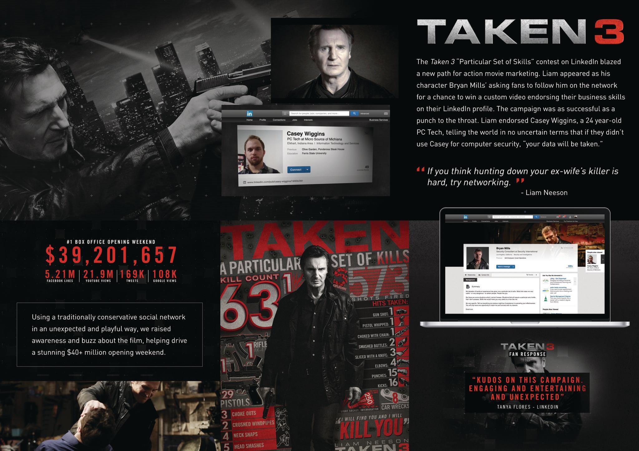 TAKEN 3 SOCIAL MEDIA CAMPAIGN