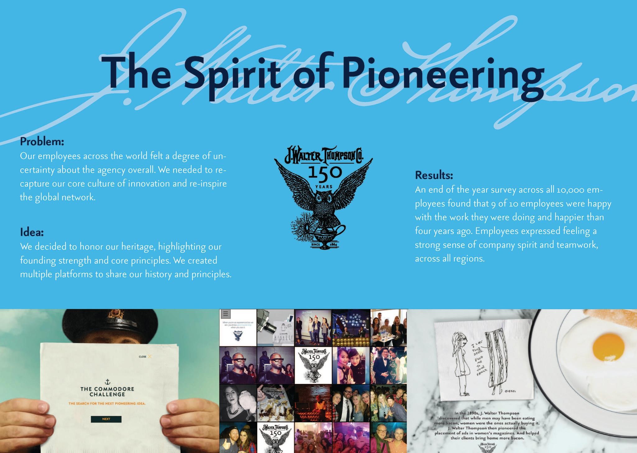 THE SPIRIT OF PIONEERING