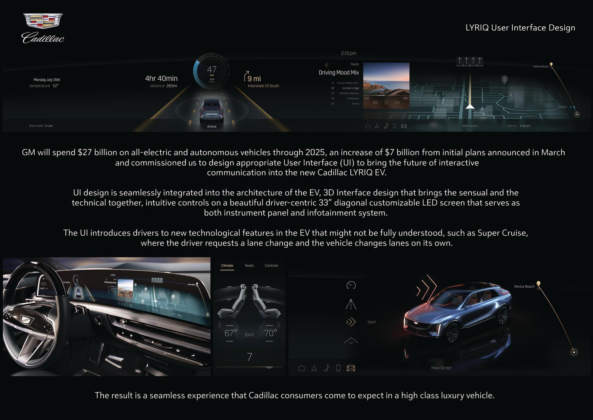 Cadillac LYRIQ UI Design