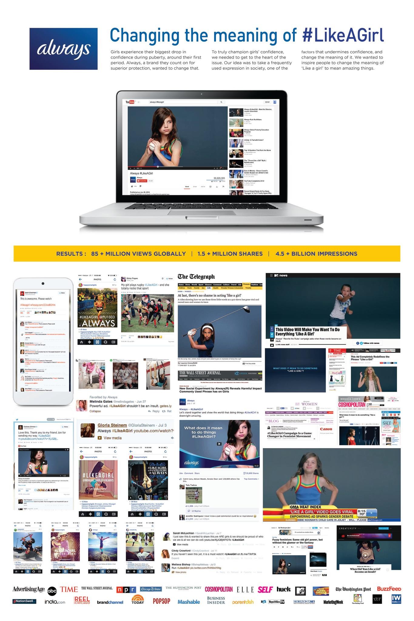 ALWAYS #LIKEAGIRL: TURNING AN INSULT INTO A CONFIDENCE MOVEMENT | Campaign