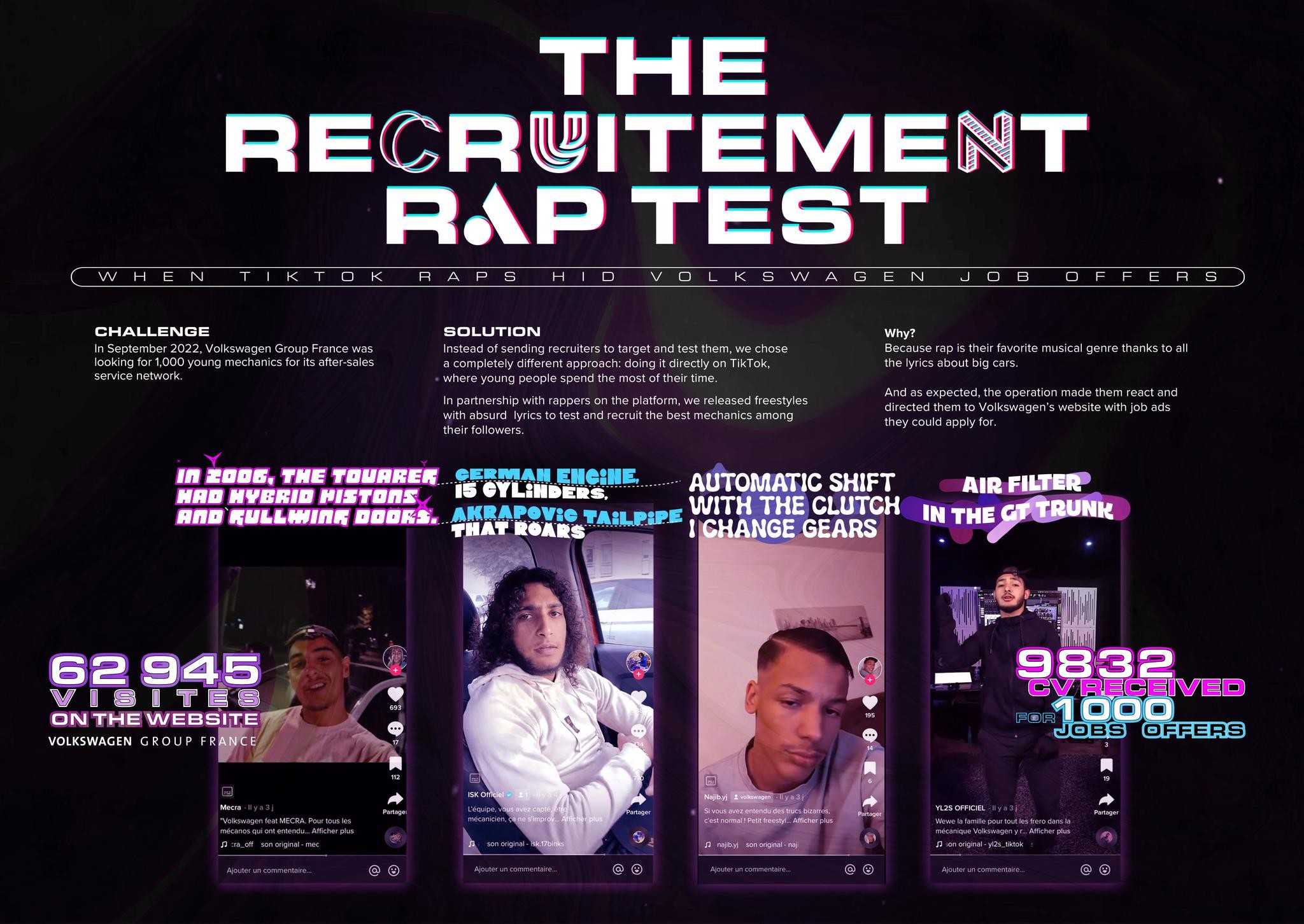 The recruitment rap test