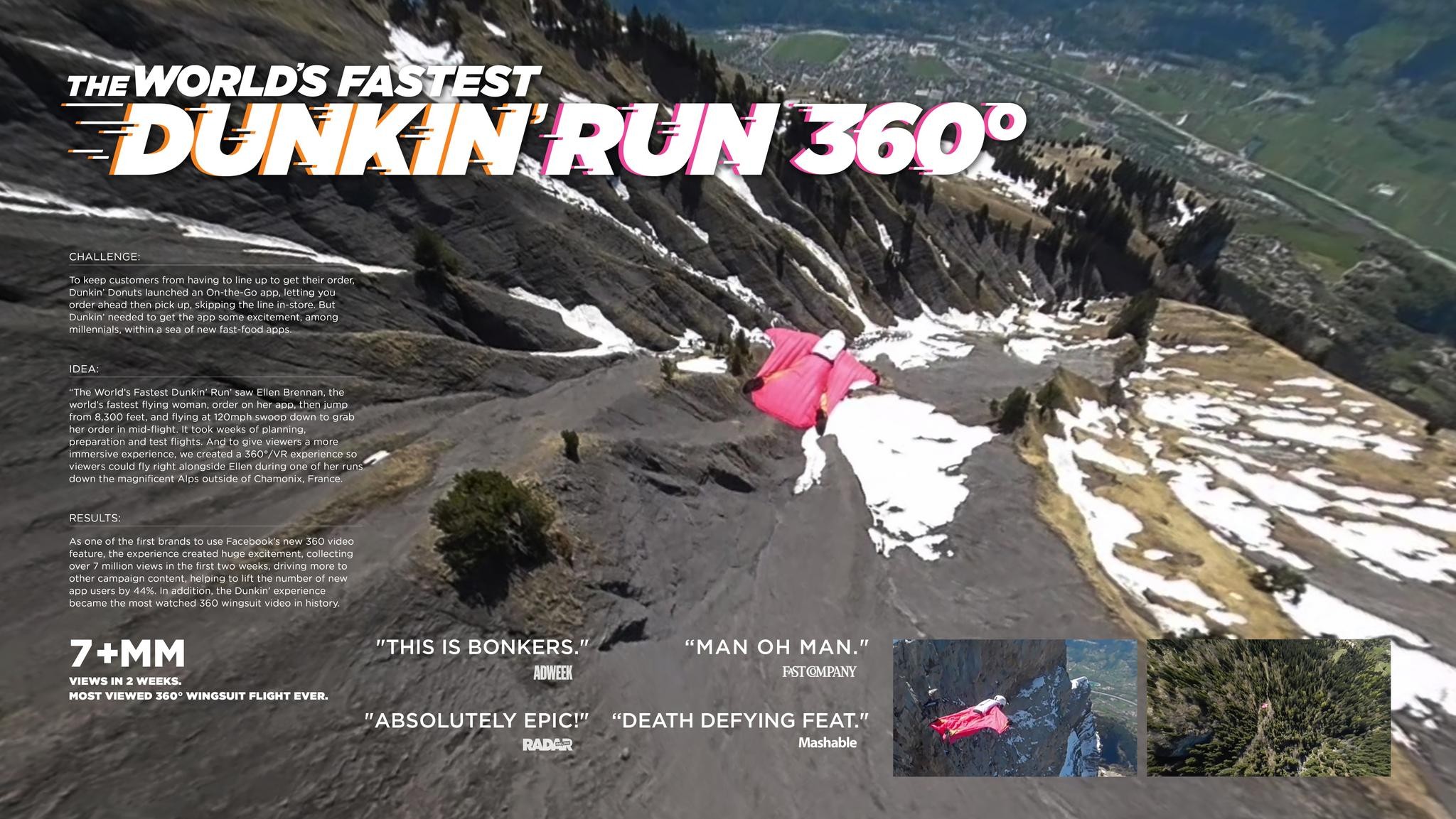 World's Fastest Dunkin' Run: 360° Fly with Ellen