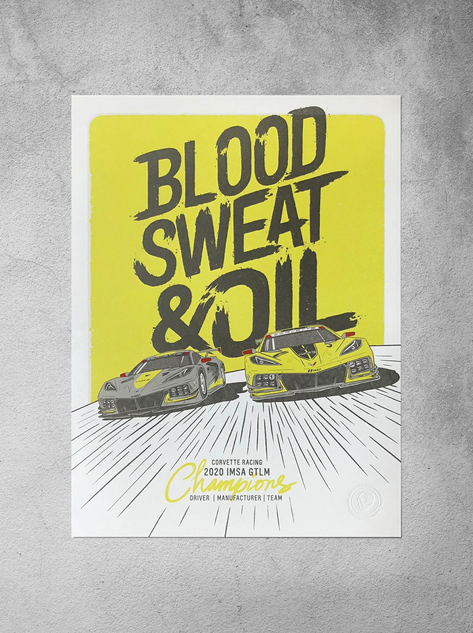 Corvette Racing Oil Poster