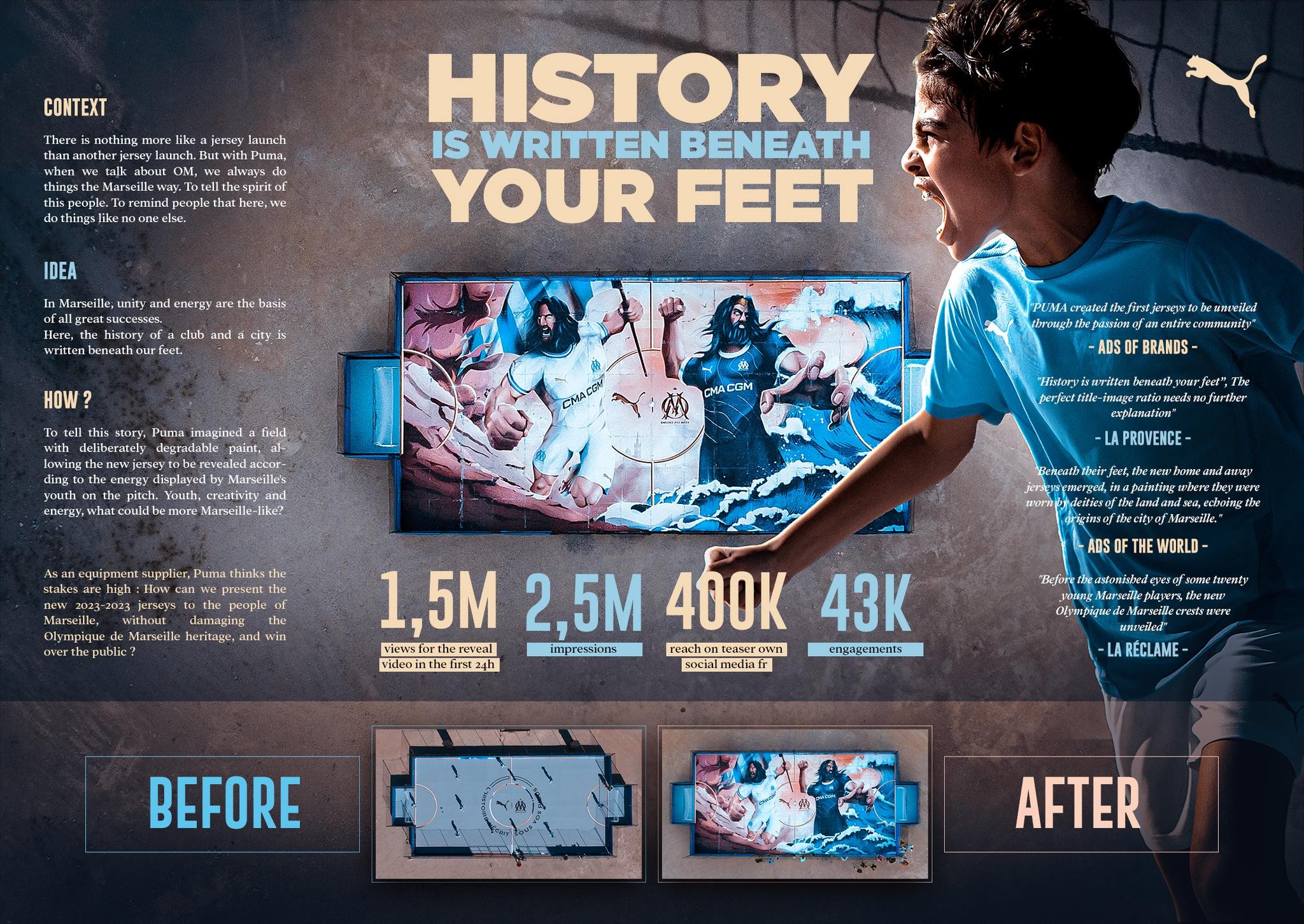 PUMA x OM - History is written beneath your feet