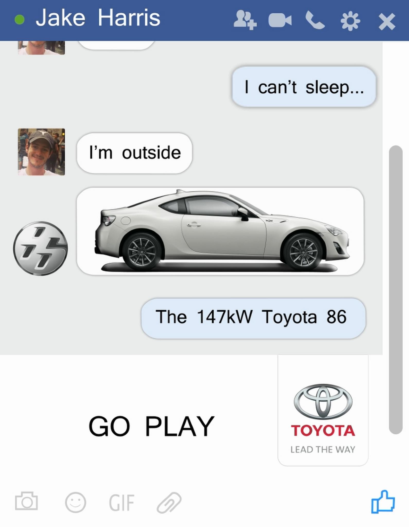 Toyota 86 "I'm Outside"