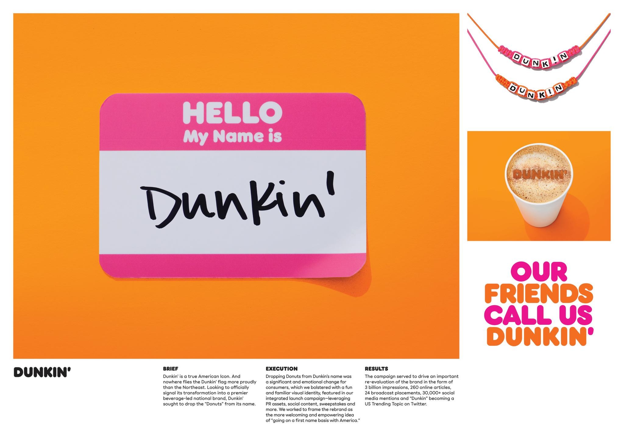 Dunkin' First Name Basis Campaign