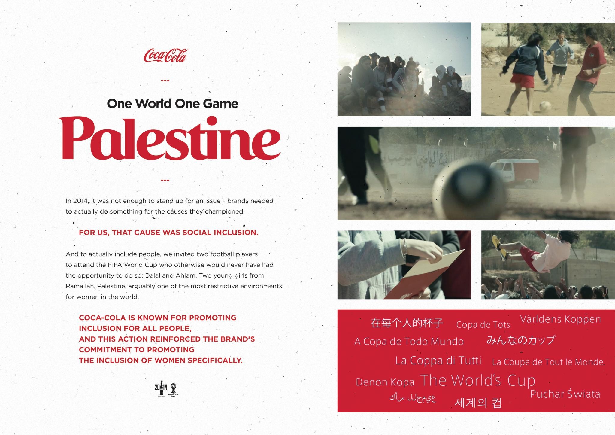 ONE WORLD, ONE GAME PALESTINE