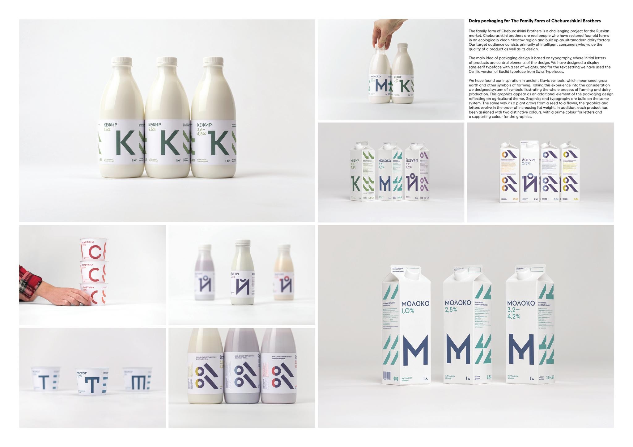 DAIRY PACKAGING FOR THE FAMILY FARM OF CHEBURASHKINI BROTHERS
