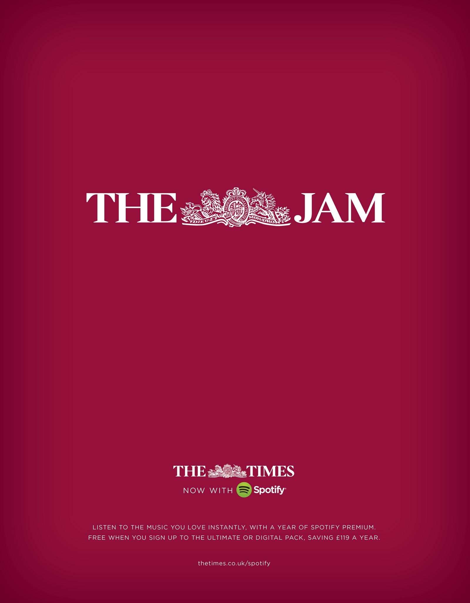 THE TIMES APP. NOW WITH SPOTIFY.