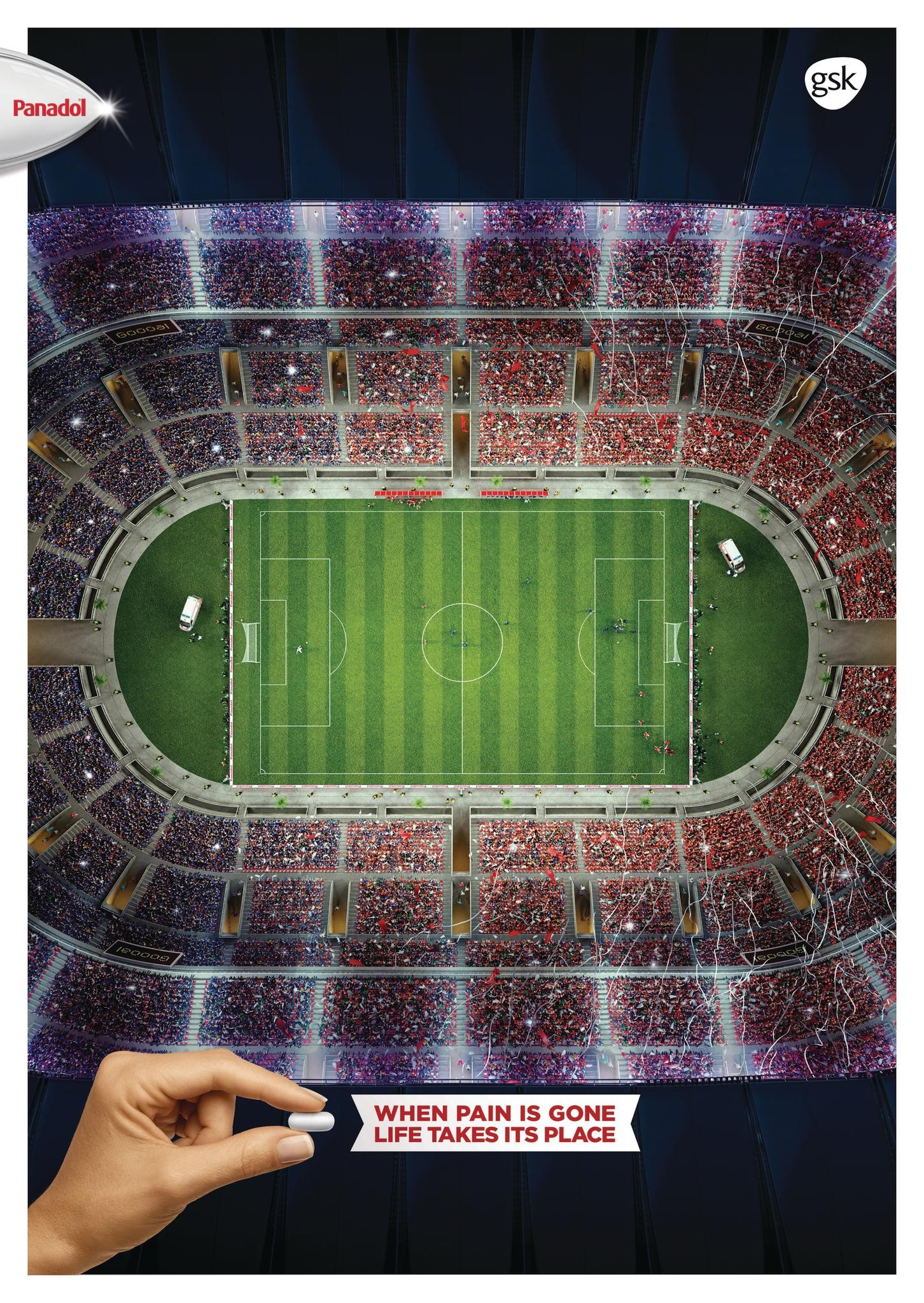 Poster "Life taking place - stadium game"