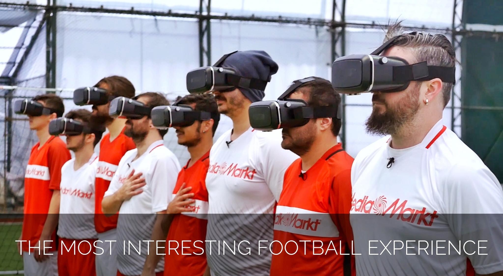 Football Match in Bird's-Eye View (With VR Glasses)