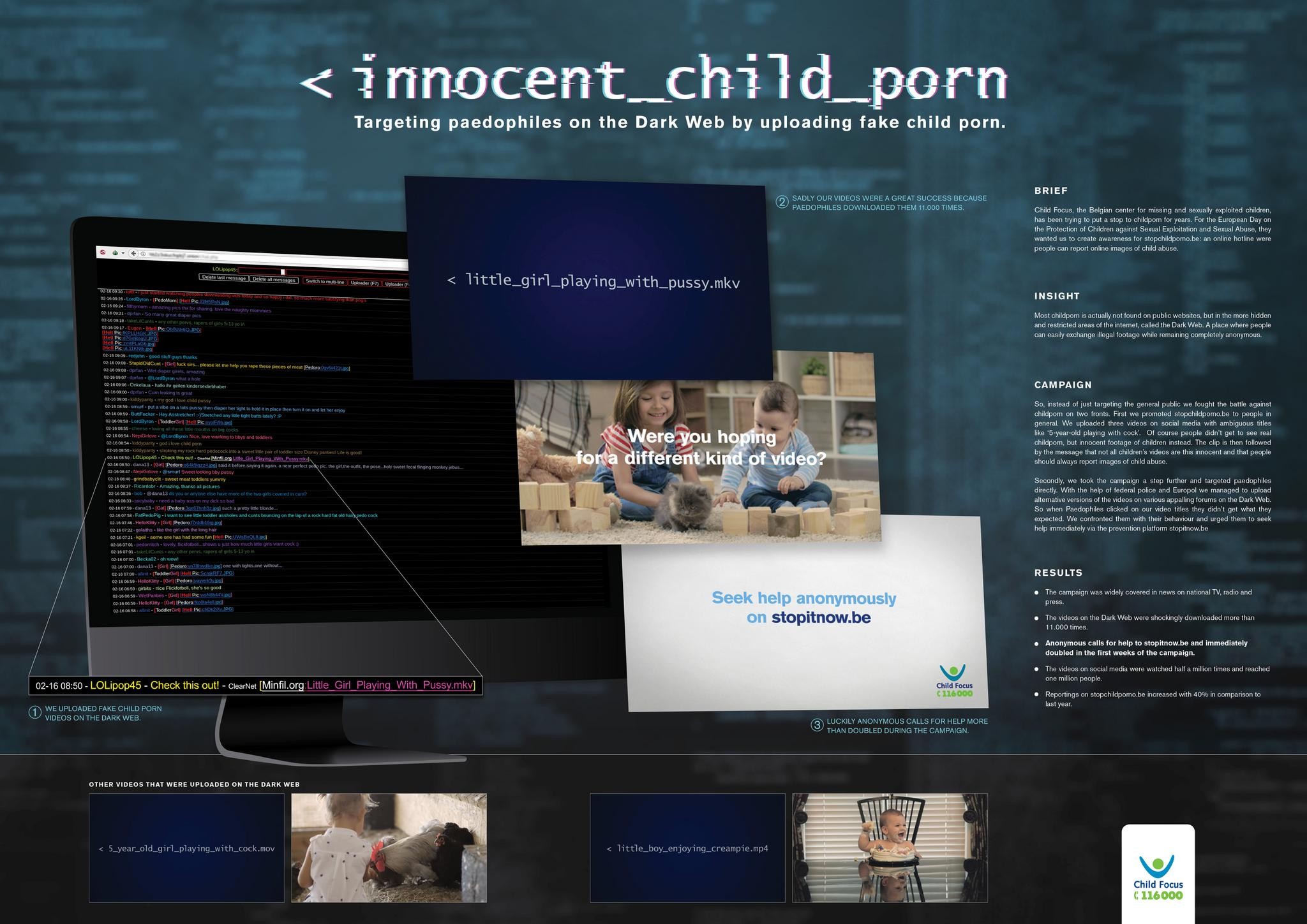 Innocent Child Porn Campaign THE WORK 