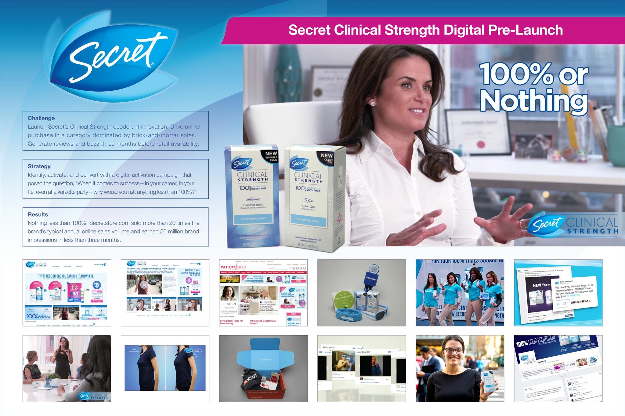 SECRET CLINICAL STRENGTH DIGITAL PRE-LAUNCH