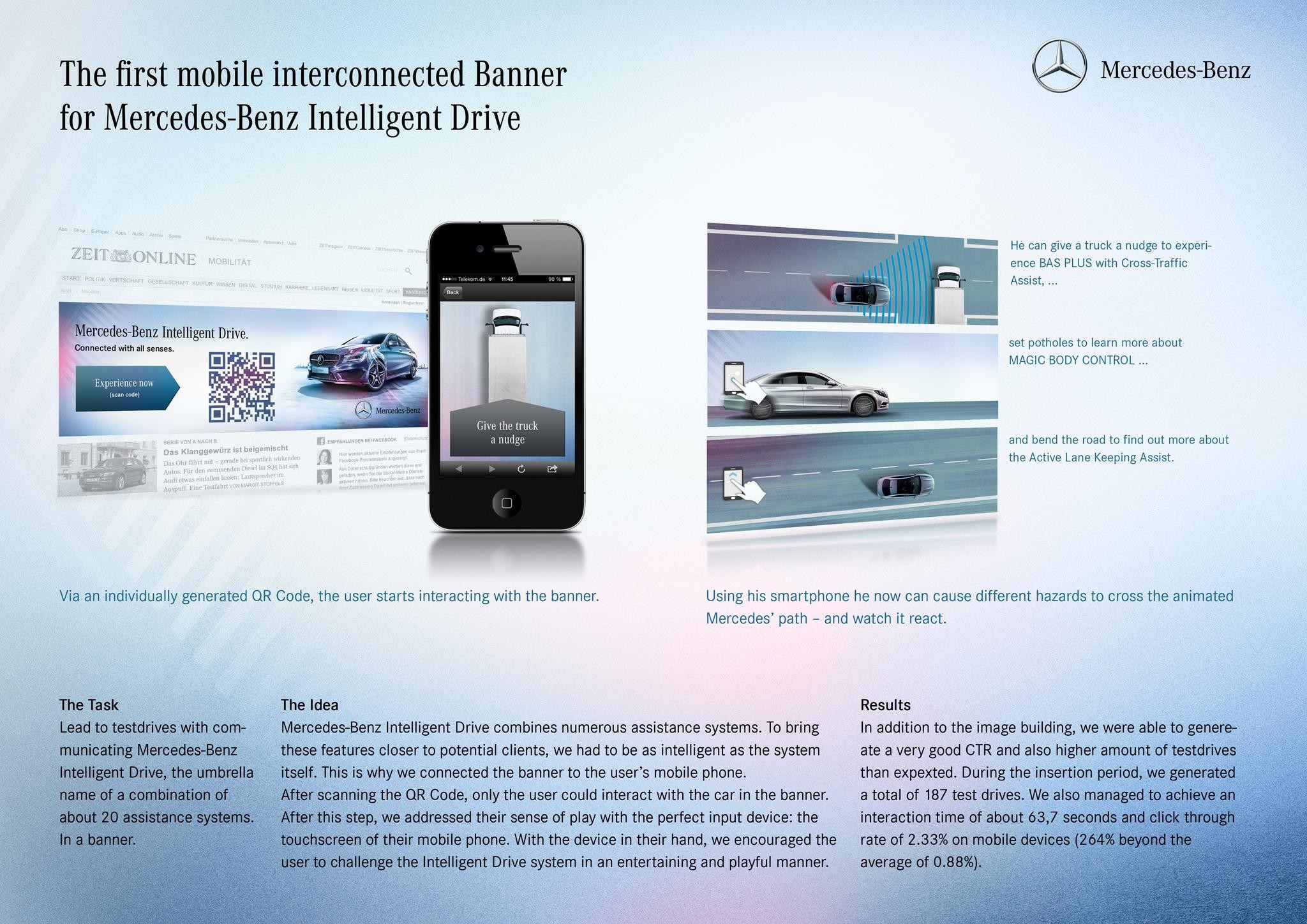 THE FIRST MOBILE INTERCONNECTED BANNER FOR MERCEDES-BENZ INTELLIGENT DRIVE.