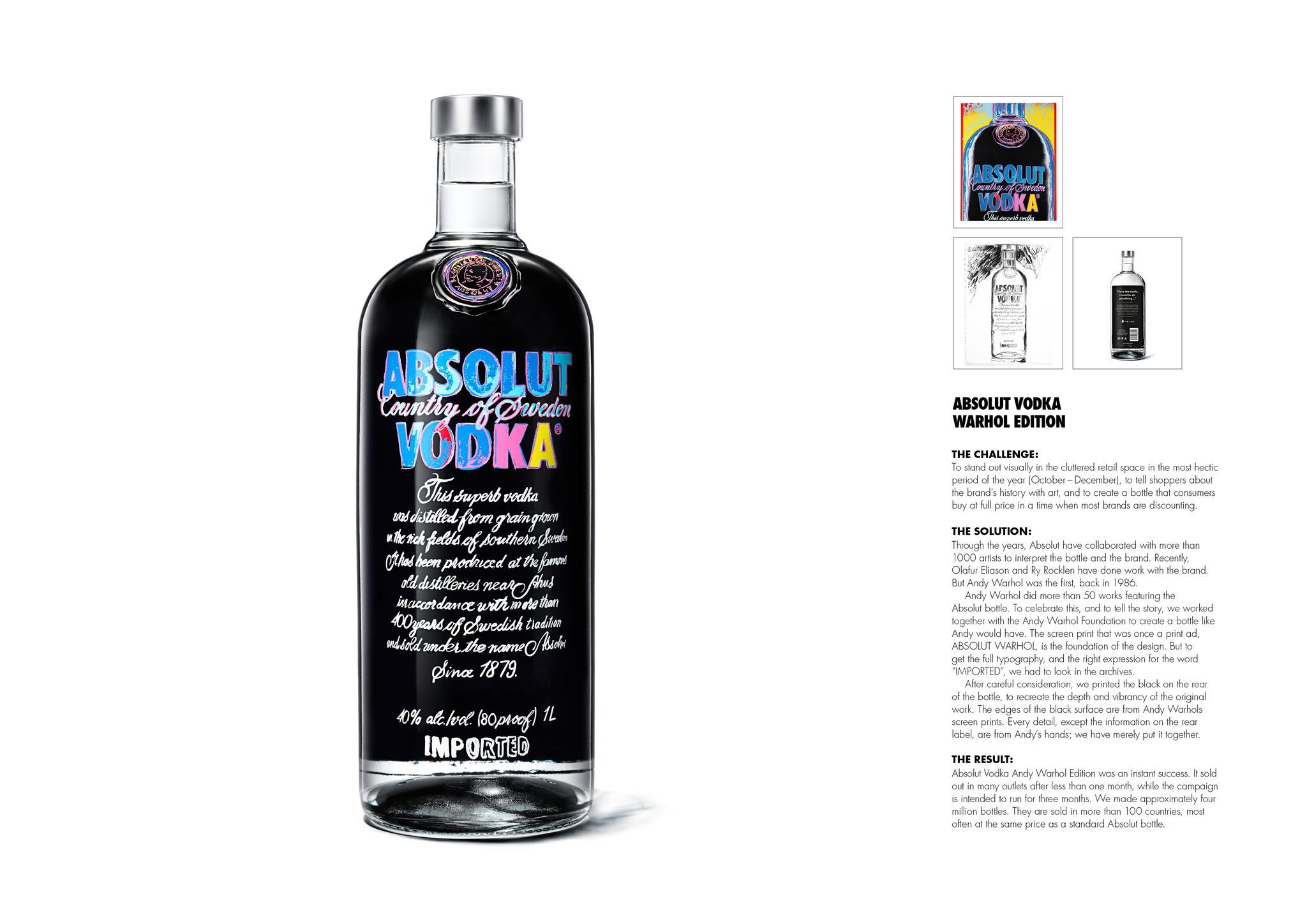 ABSOLUT VODKA ANDY WARHOL EDITION