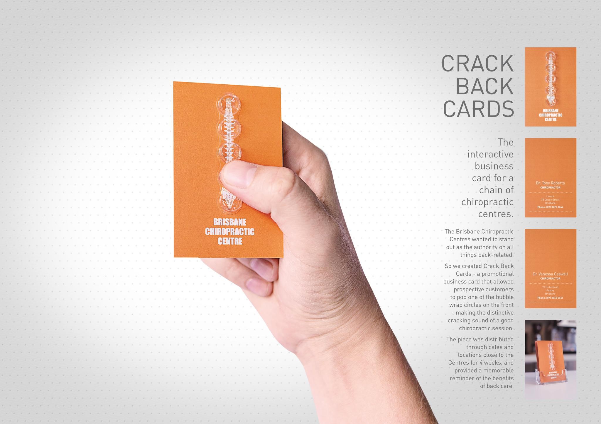 CRACK-BACK CARDS