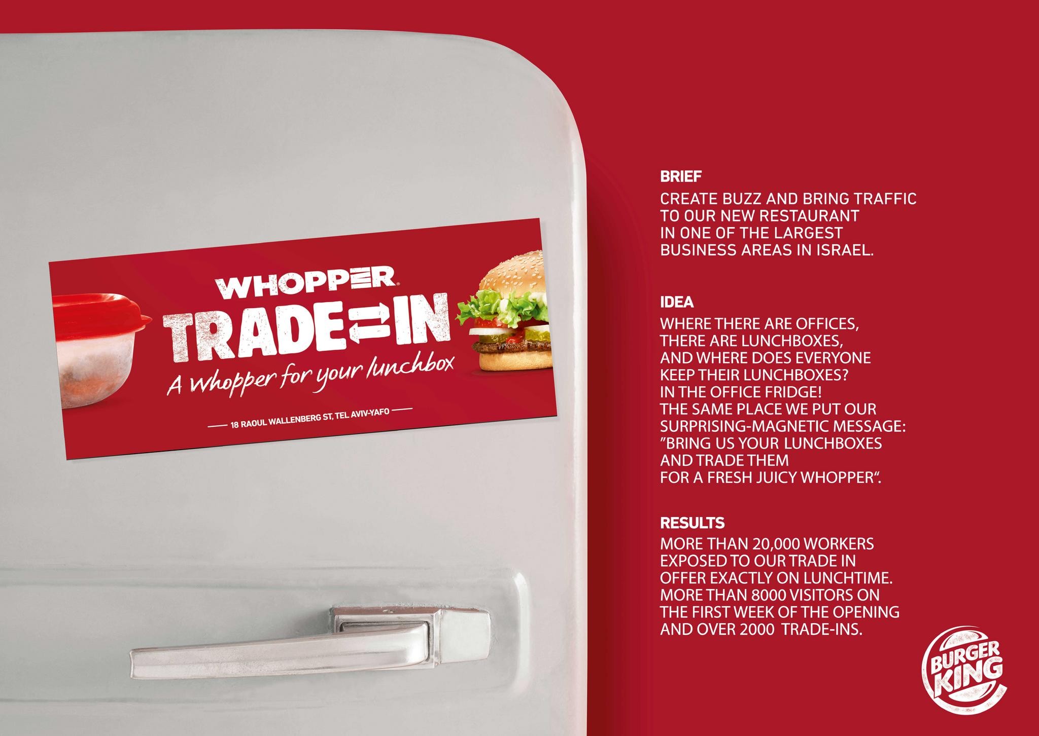 Whopper Trade in  Magnets - A Whopper for your lunchbox