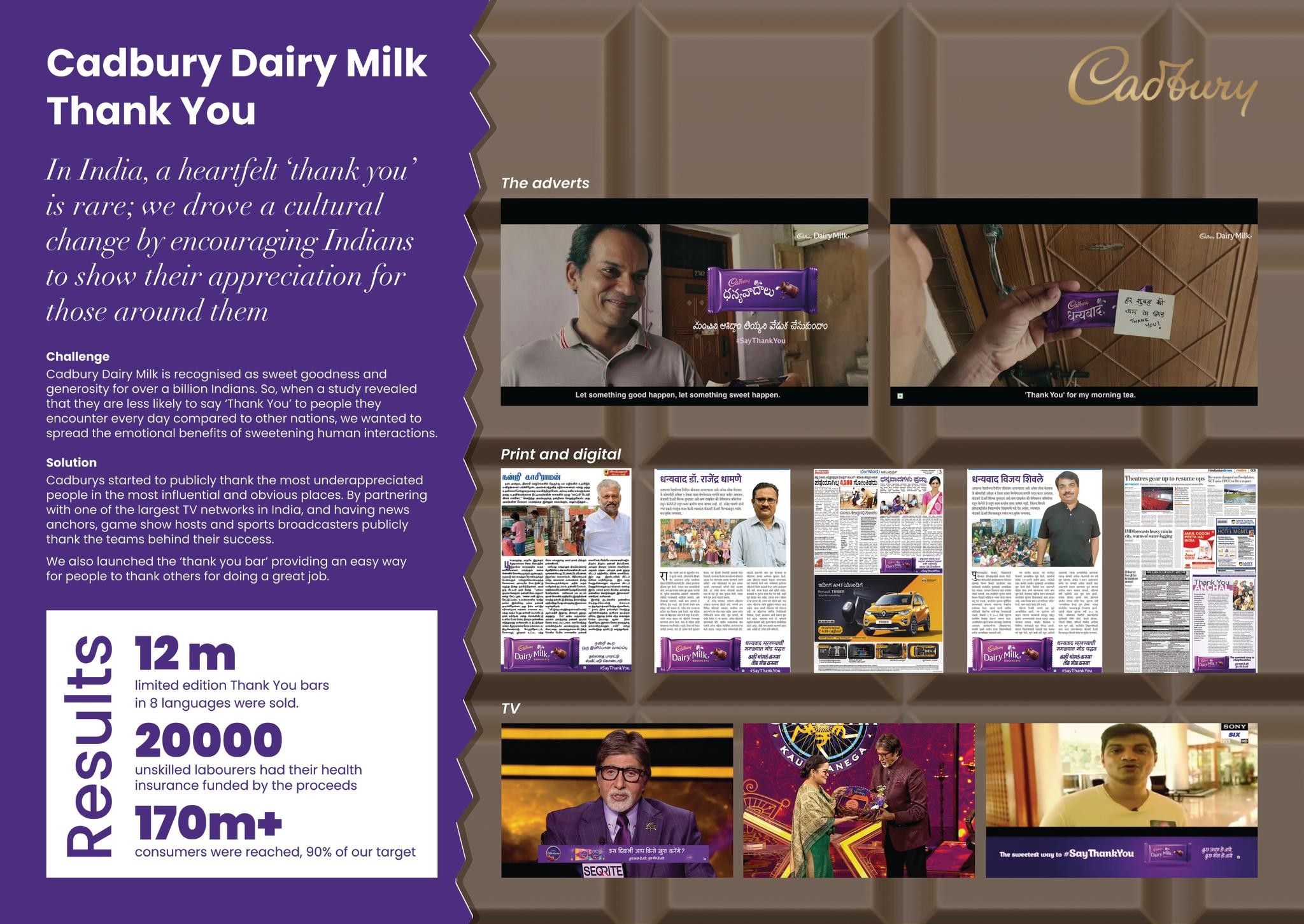 Cadbury Dairy Milk: Thank You