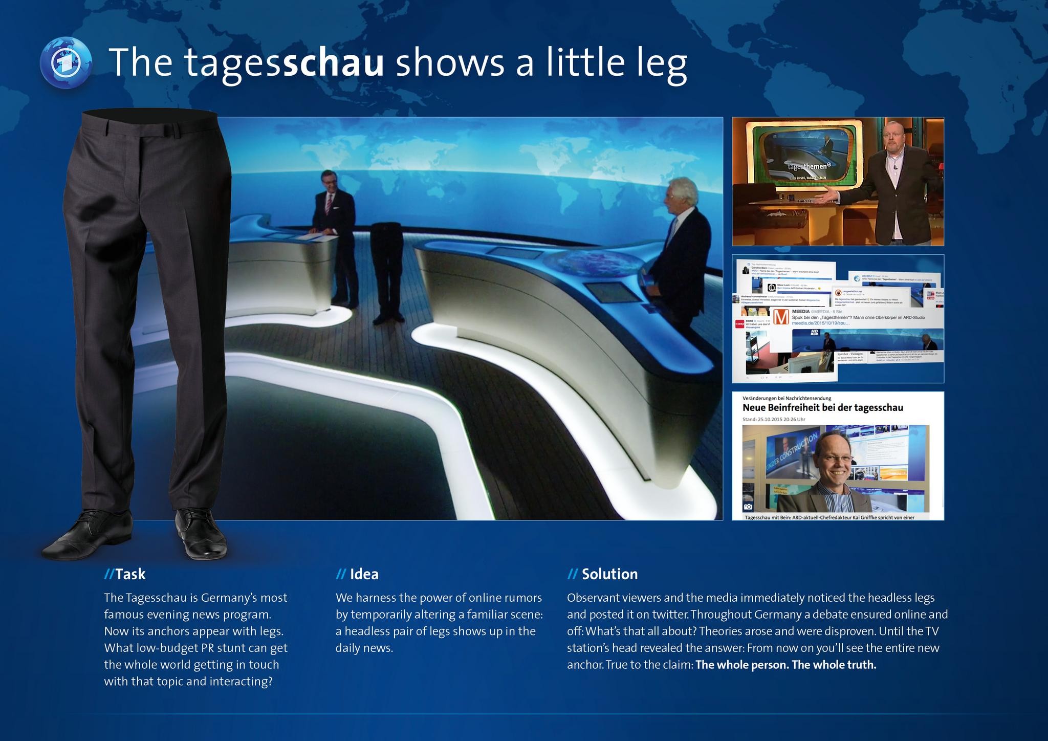 The Tagesschau shows a little leg