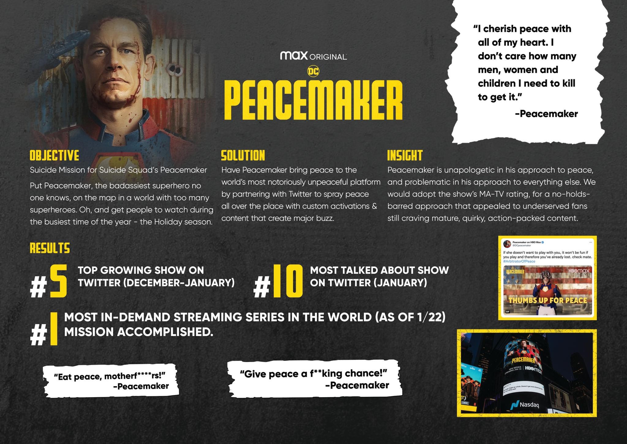 PEACEMAKER TWITTER CAMPAIGN