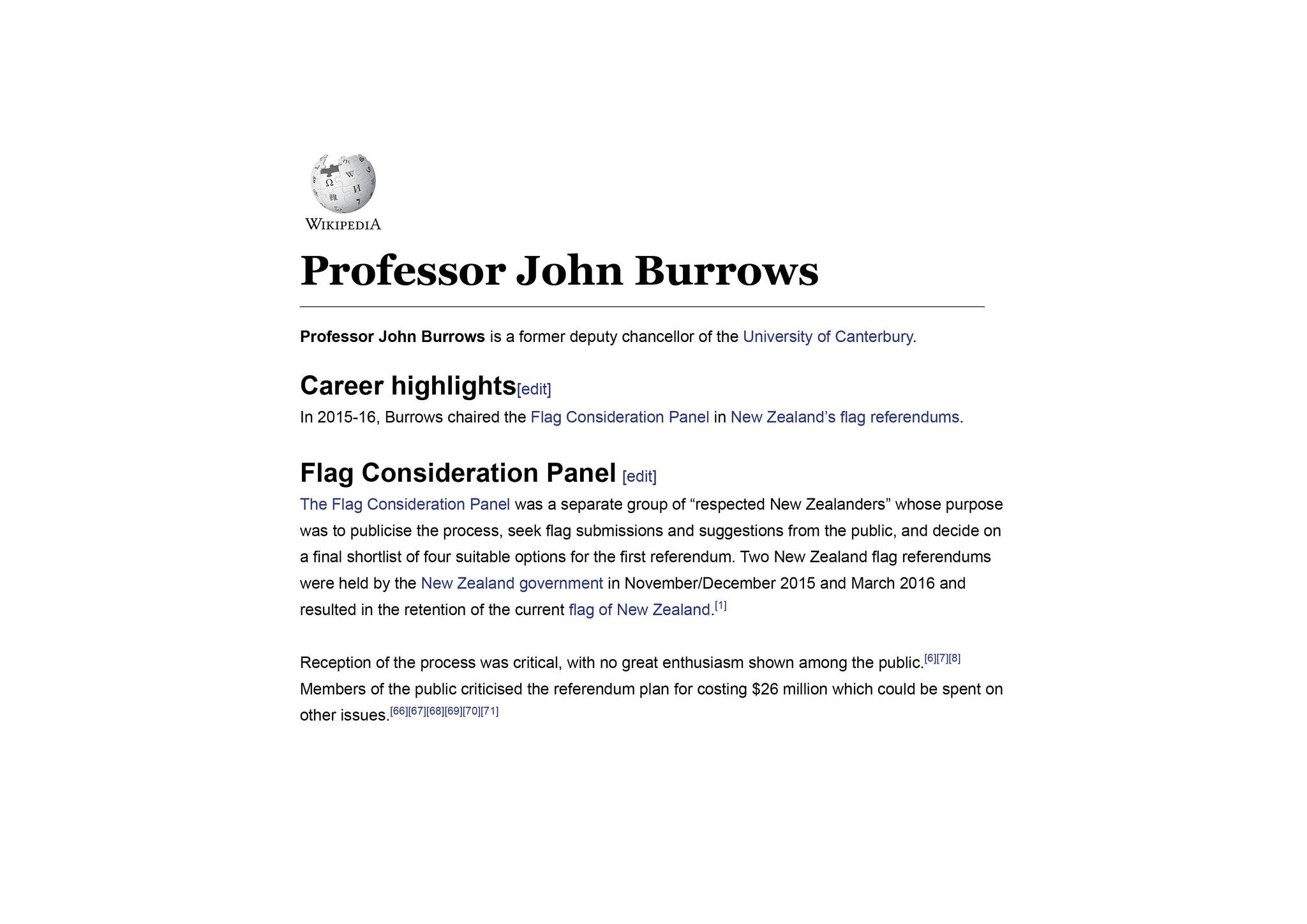 THAT TIME PROFESSOR JOHN BURROWS DIDNT 