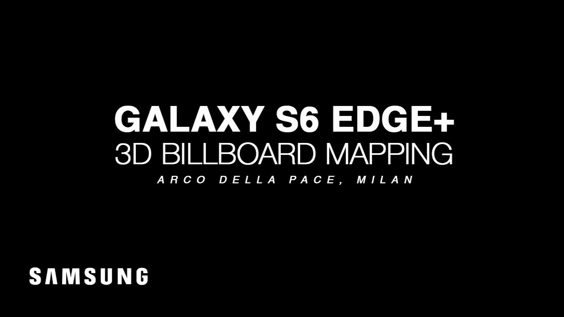 Samsung billboard mapping project, Milan - Live Experience