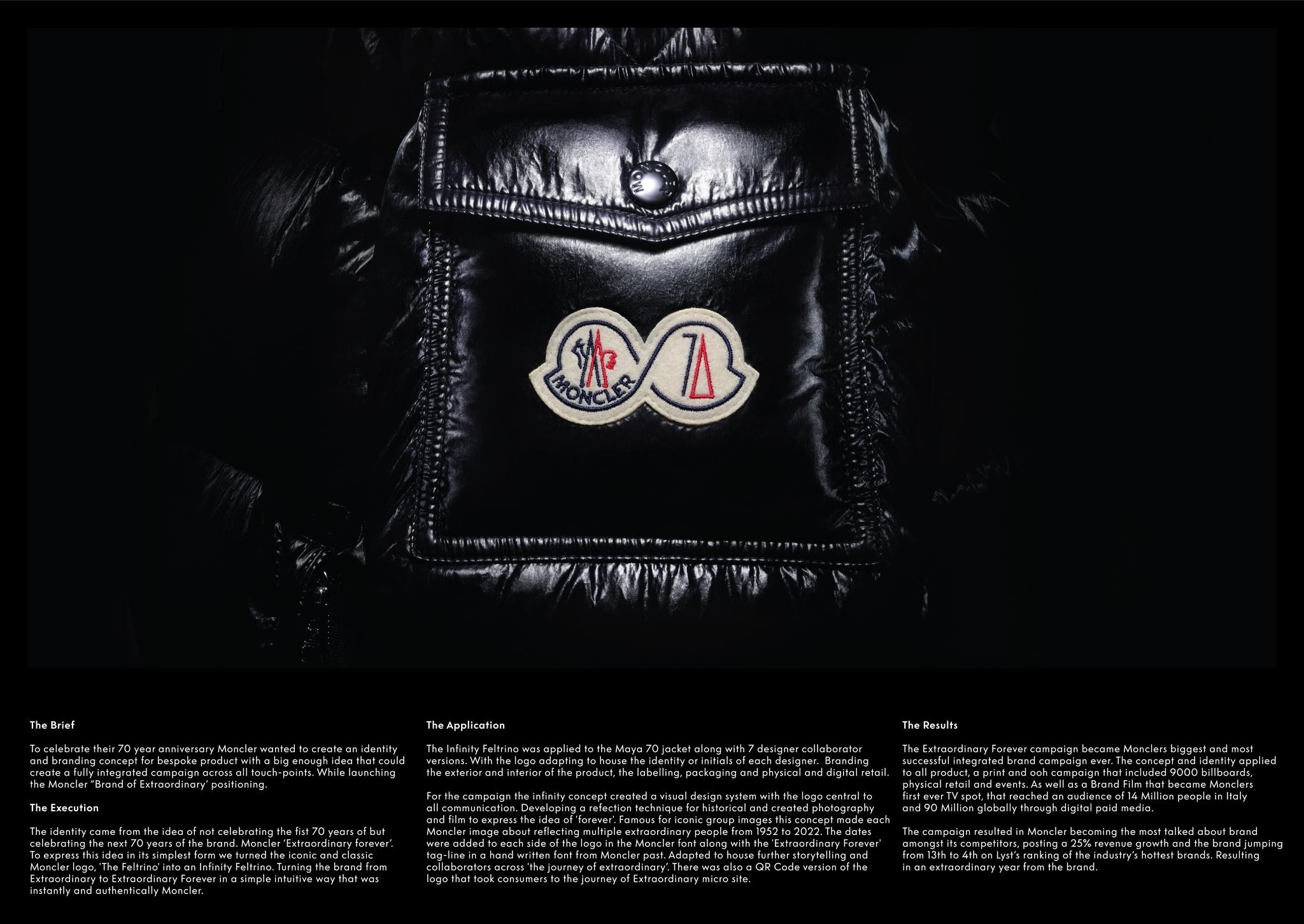 MONCLER 70. THE BRAND OF EXTRAORDINARY