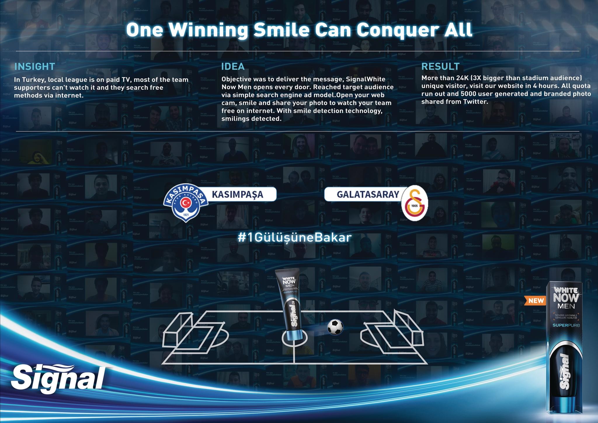'ONE WINNING SMILE CAN CONQUER ALL'