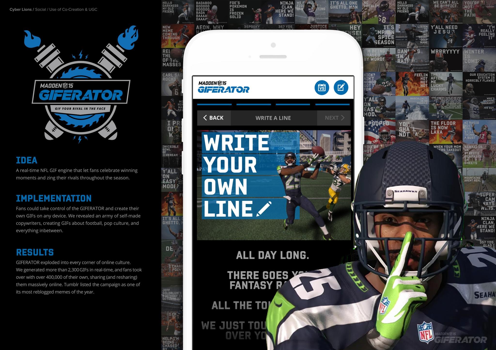EA SPORTS MADDEN GIFERATOR: AN ART, COPY & CODE PROJECT WITH GOOGLE