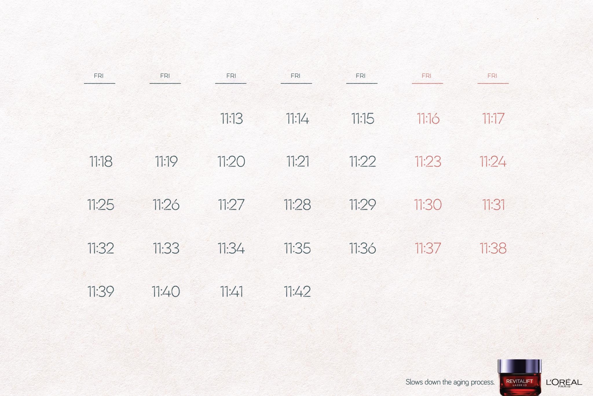 Calendar campaign the work