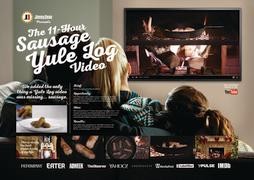 The Sausage Yule Log Video