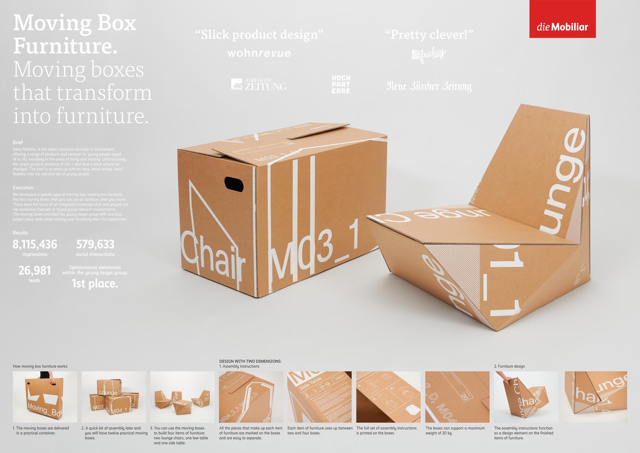 Die Mobiliar – Moving Box Furniture