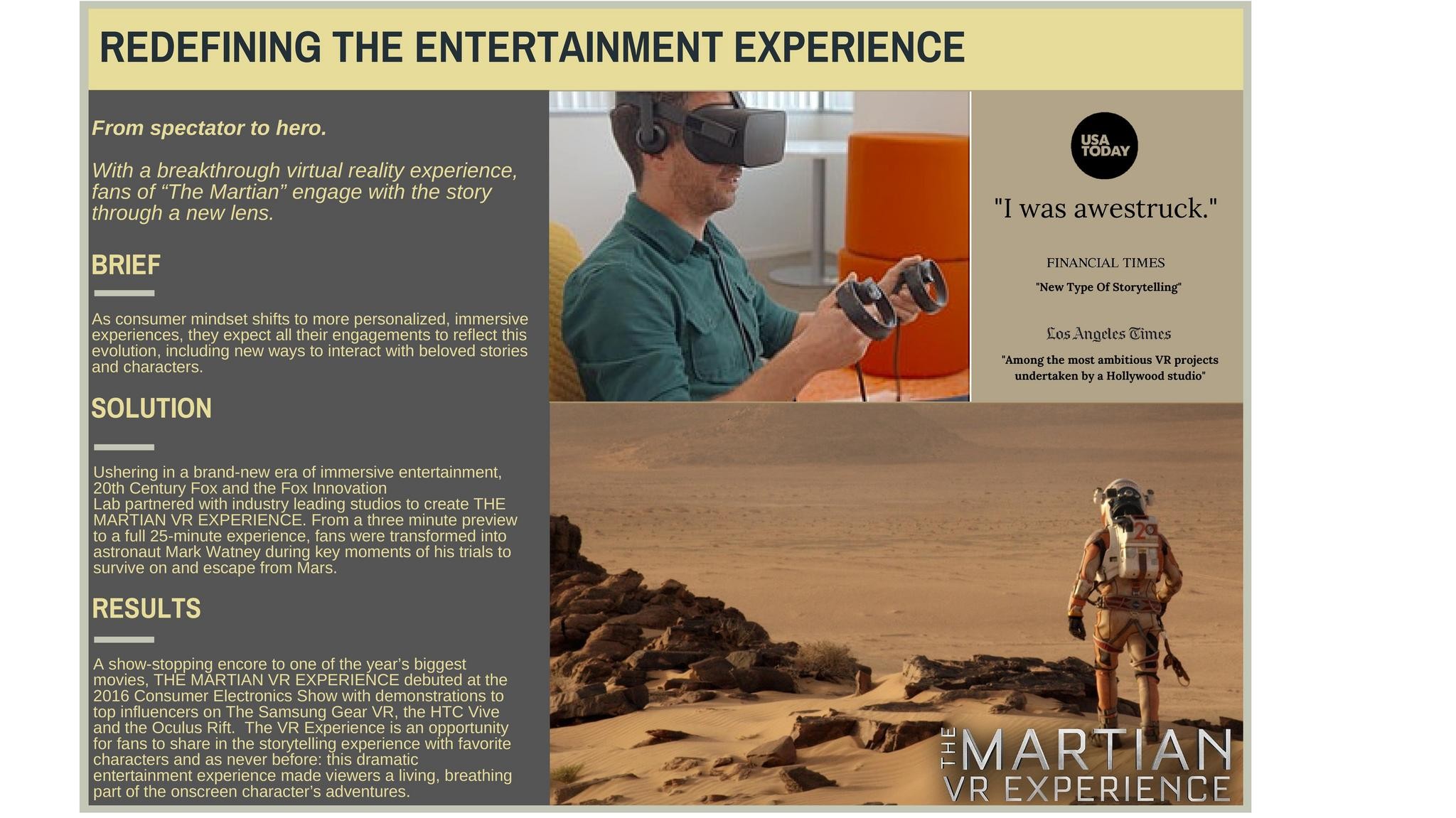 THE MARTIAN VR EXPERIENCE