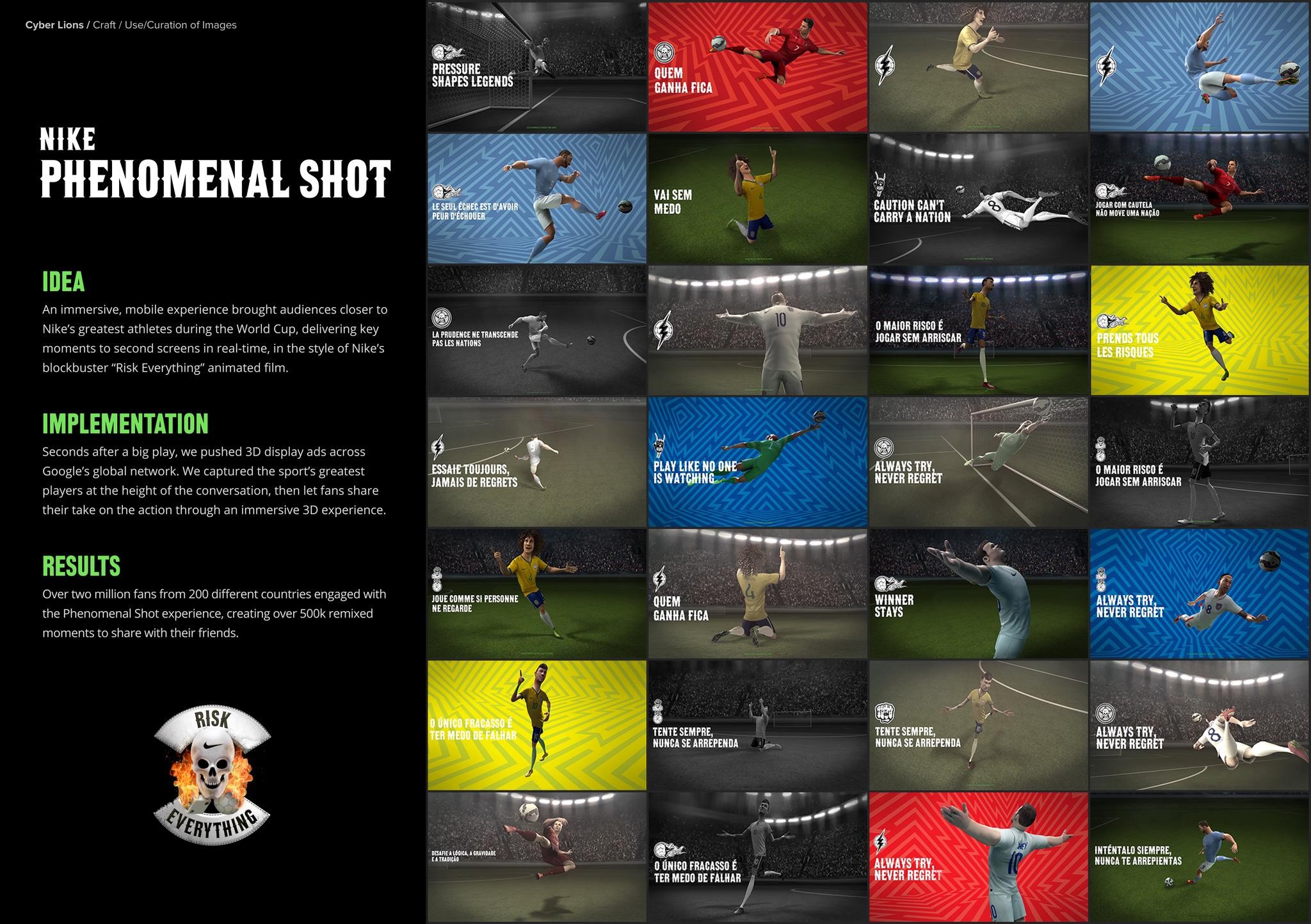 NIKE PHENOMENAL SHOT: AN ART, COPY & CODE PROJECT WITH GOOGLE