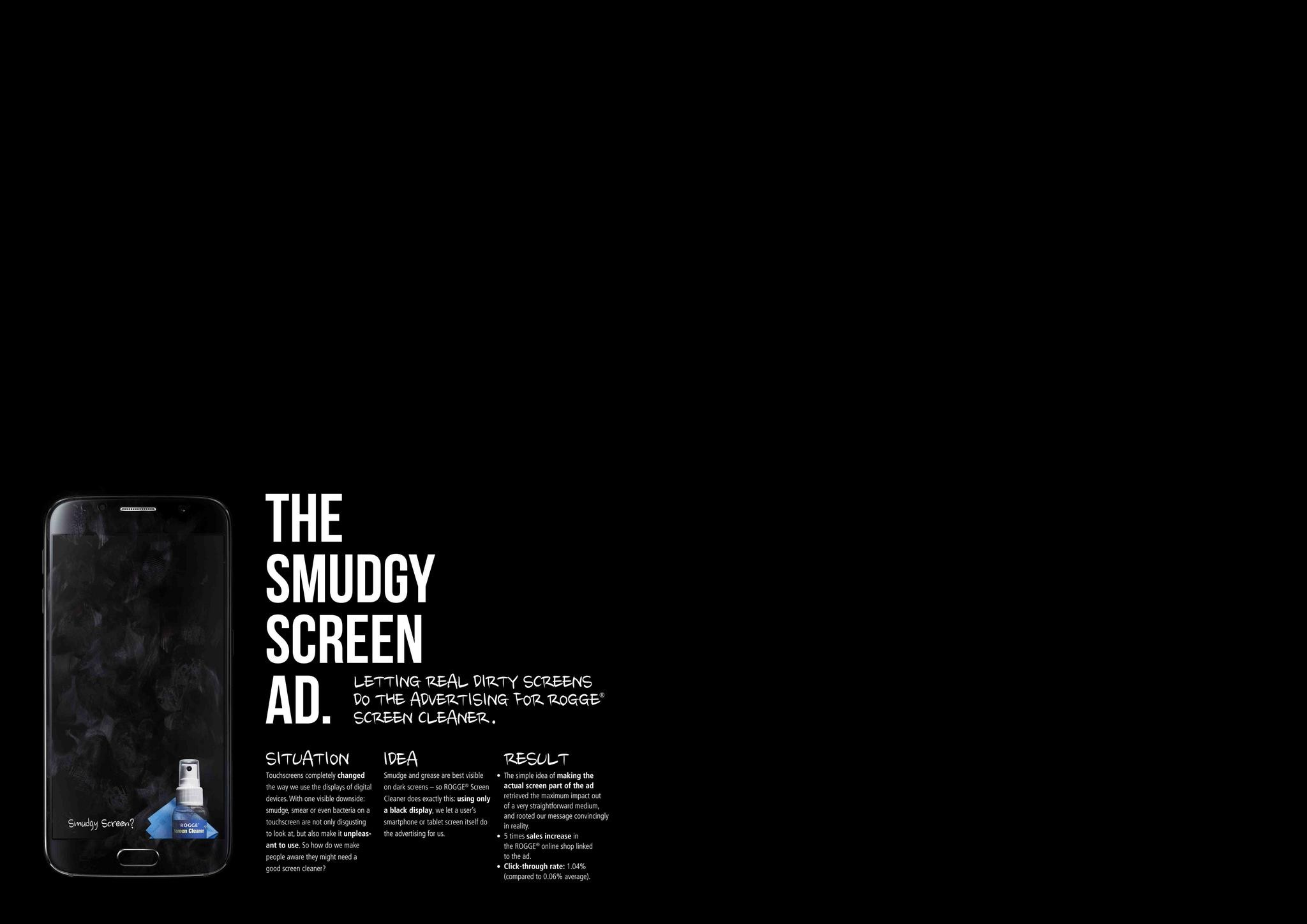 THE SMUDGY SCREEN DISPLAY AD