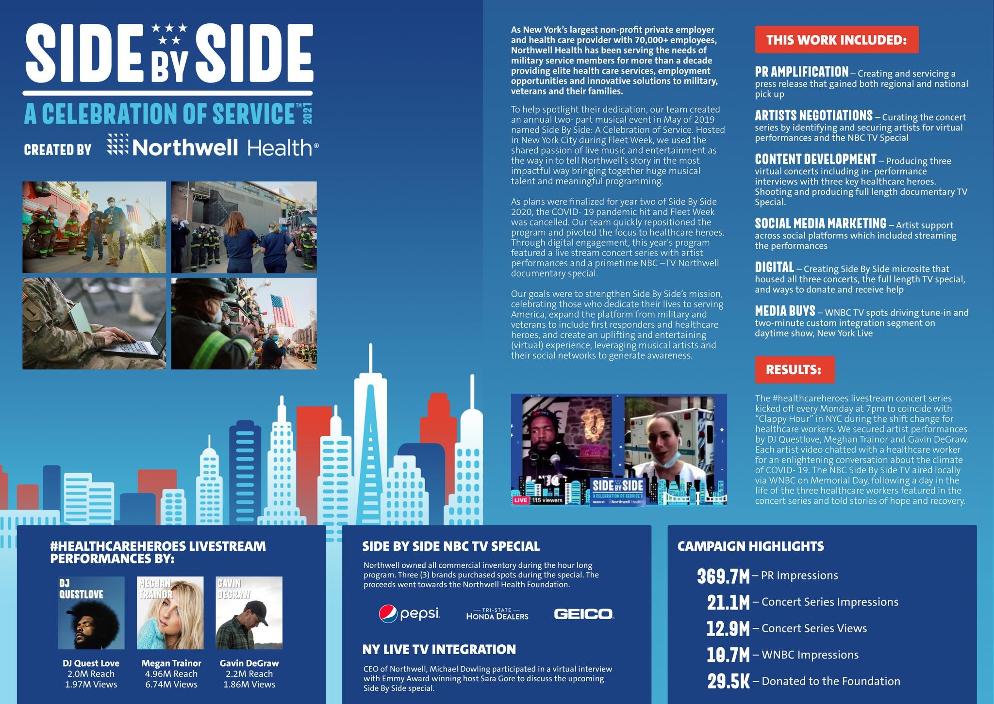Northwell Health Presents Side By Side: A Celebration of Service 2020