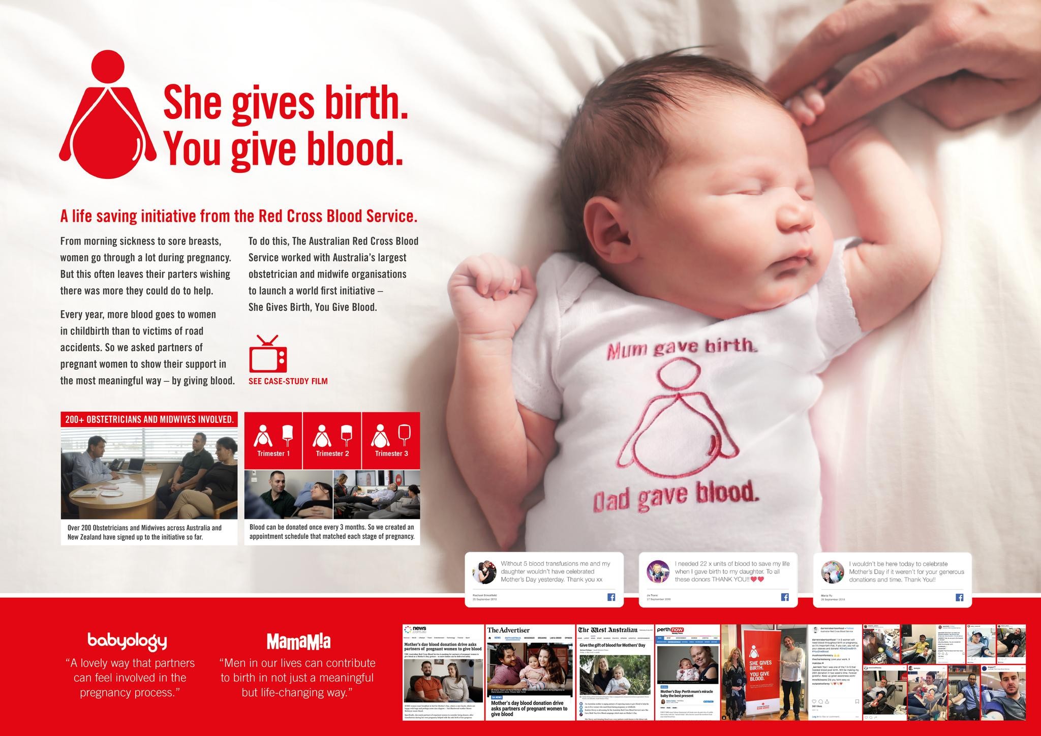 SHE GIVES BIRTH, YOU GIVE BLOOD