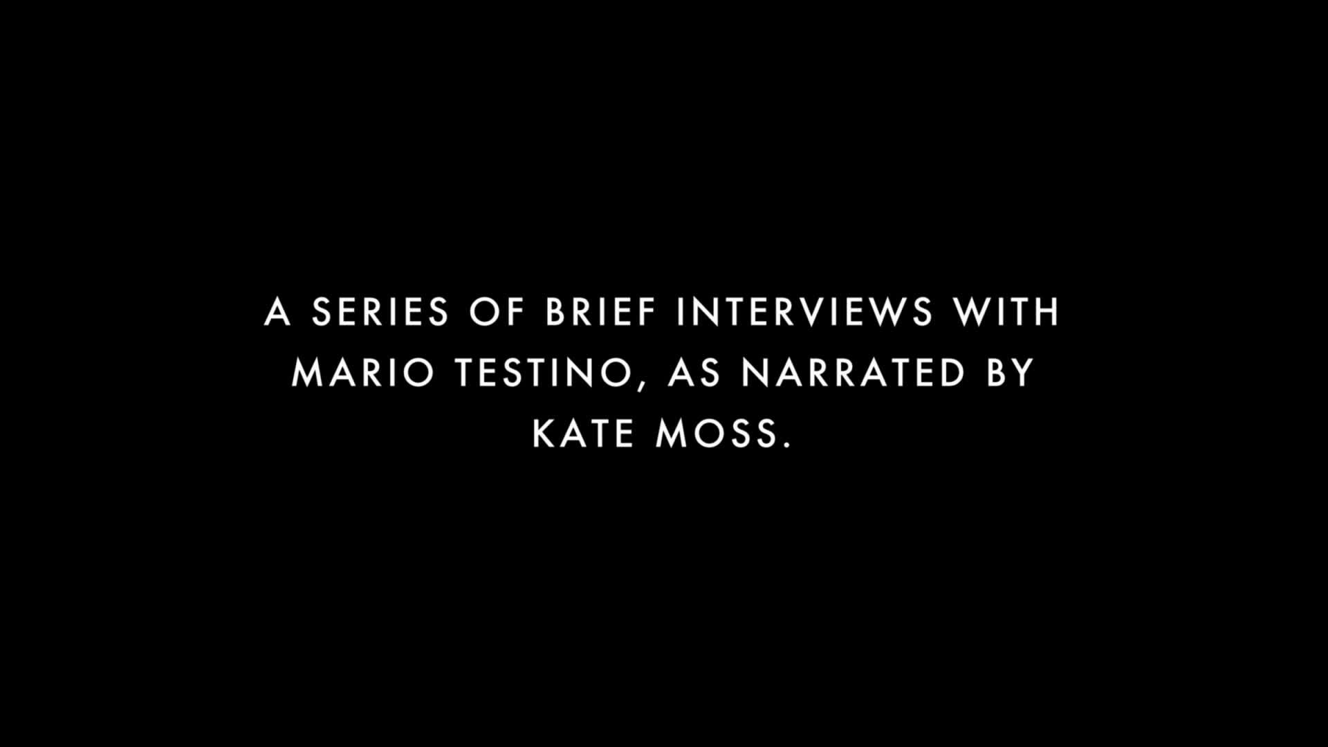 An Interview With Mario Testino