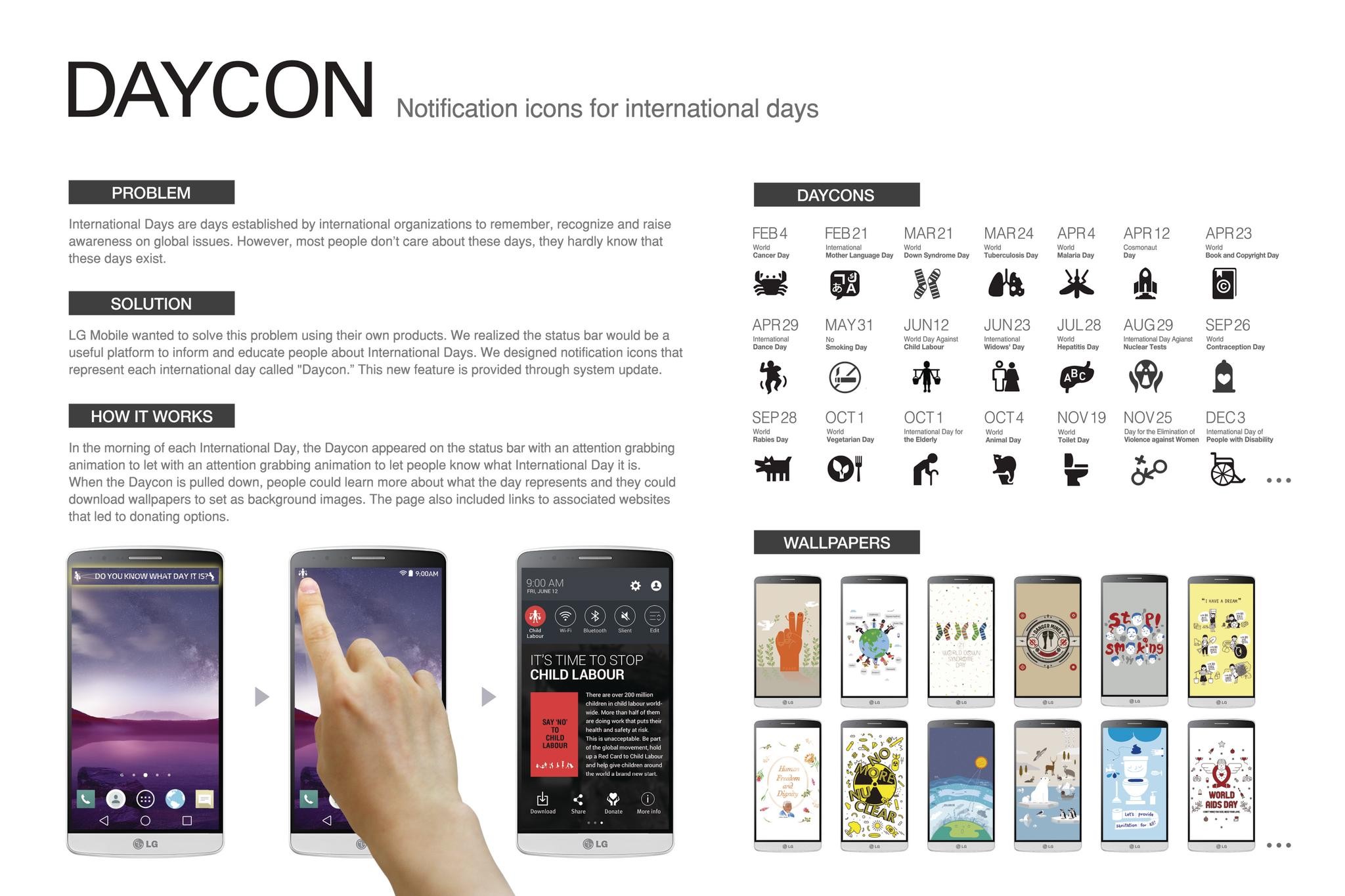 DAYCON - NOTIFICATION ICONS FOR INTERNATIONAL DAYS