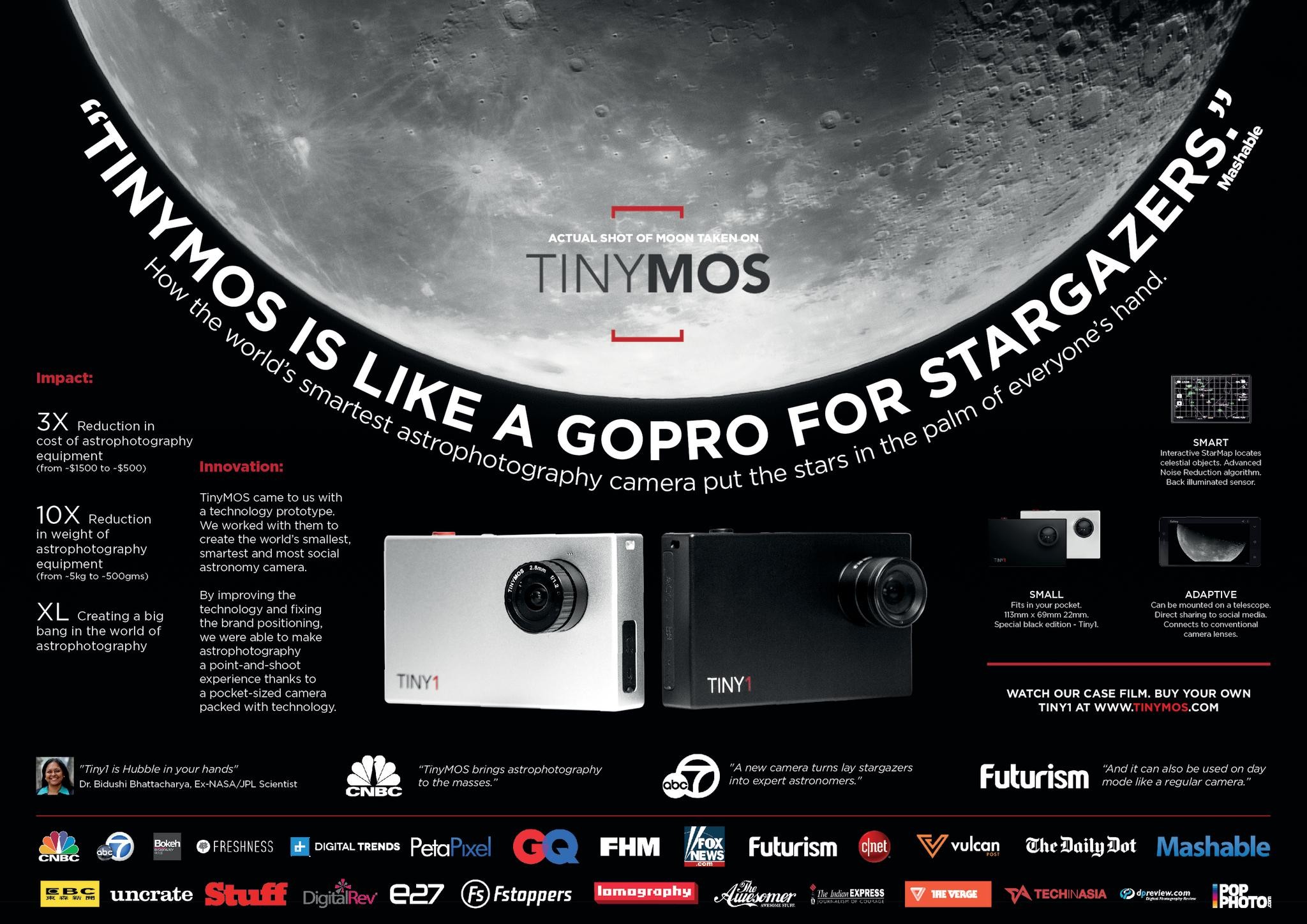TINYMOS - THE WORLD'S SMARTEST ASTROPHOTOGRAPHY CAMERA