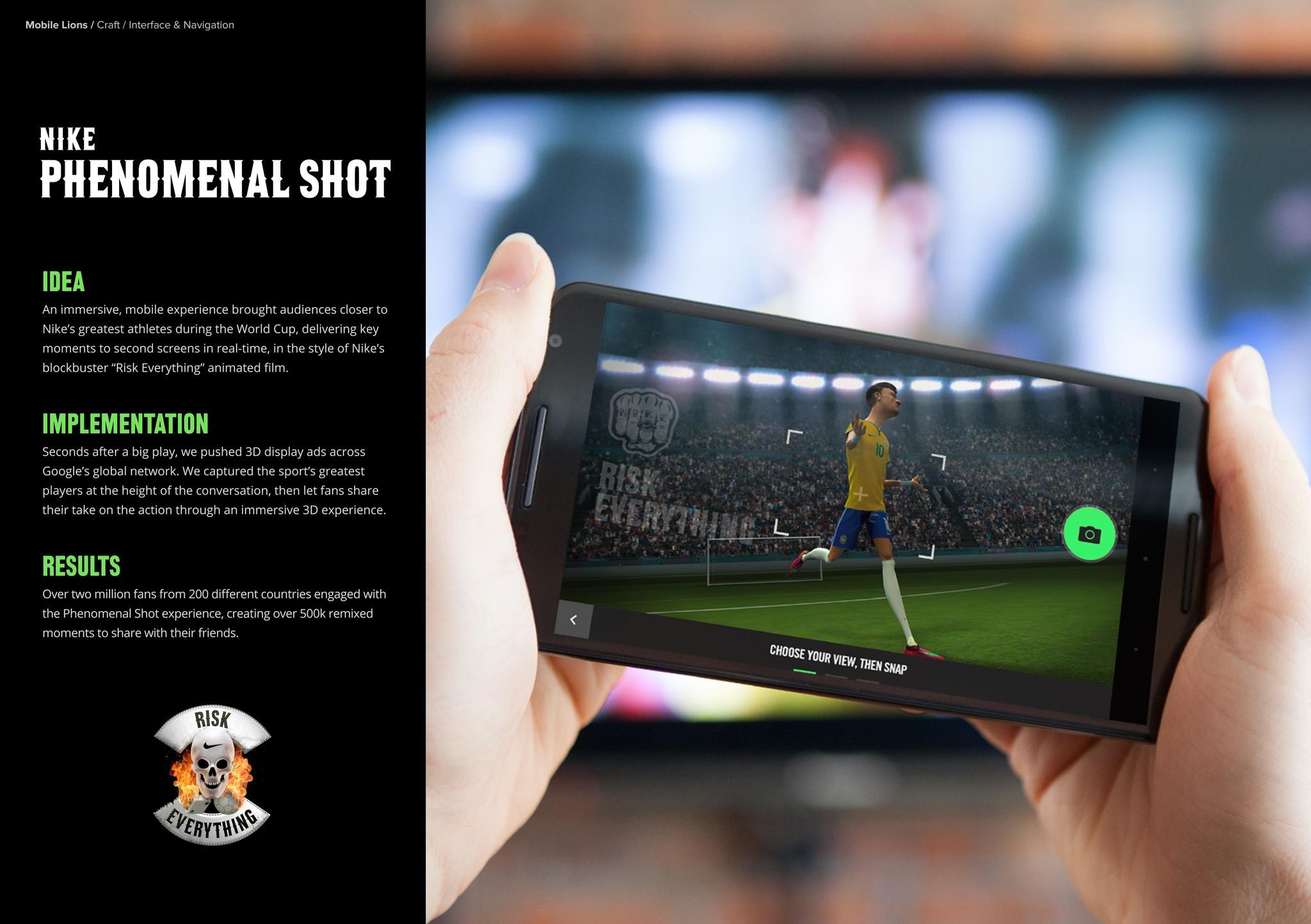 NIKE PHENOMENAL SHOT: AN ART, COPY & CODE PROJECT WITH GOOGLE